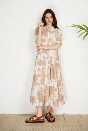 Kleid aus bedrucktem Baumwoll-Voile