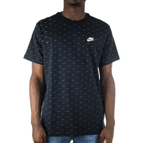Nike Mini Swoosh T-Shirt CV5590-010 - schwarz-weiss-grau