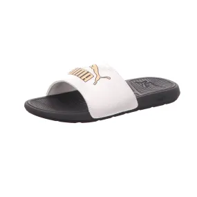 Puma Damen-Badepantolette Silber-Gold-Schwarz