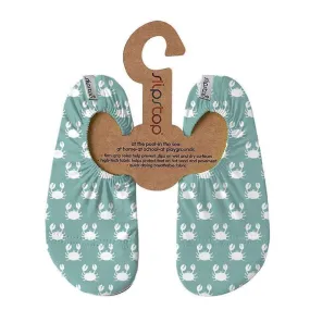 Slipstop Badeschuhe türkis mit weisen Krebsen